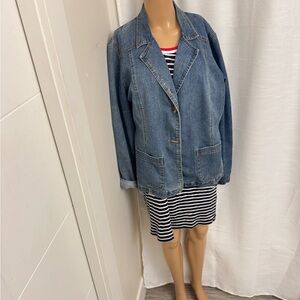 23” oversized, medium Women's Blue Jean Jacket